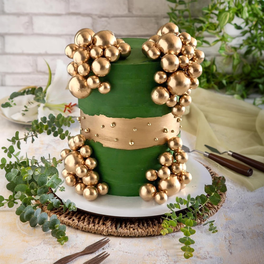 RASSLISA DIY dessert platter with gold ball toppers ready to place