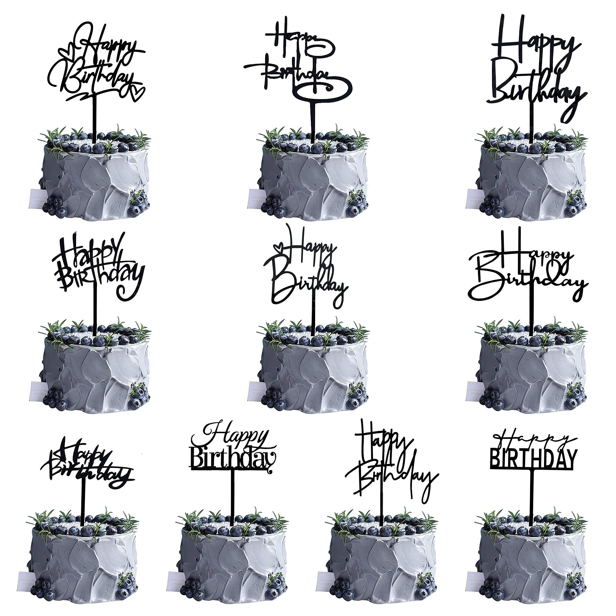 RASSLISA 10-pack toppers for weddings, parties, and holidays