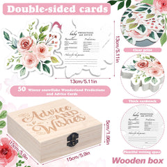 RattanView wooden keepsake box that safely stores guest predictions for lasting memories