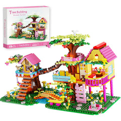 RAVAYO Creative Tree Building Set shows a corridor between houses for imaginative play.