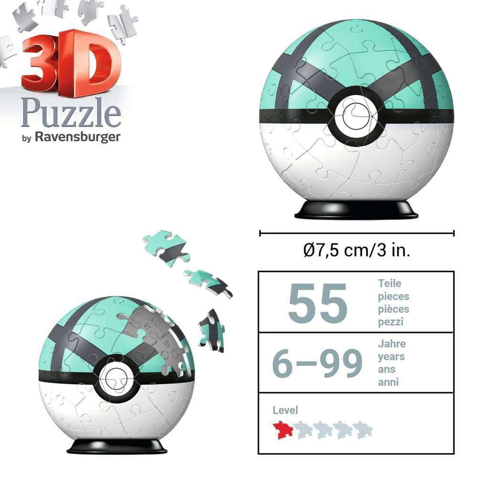 Ravensburger Quick Ball 3D puzzle ball compact and travel-friendly