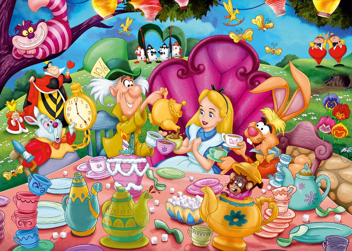 Ravensburger Alice in Wonderland puzzle box cover for a calm, immersive family activity.