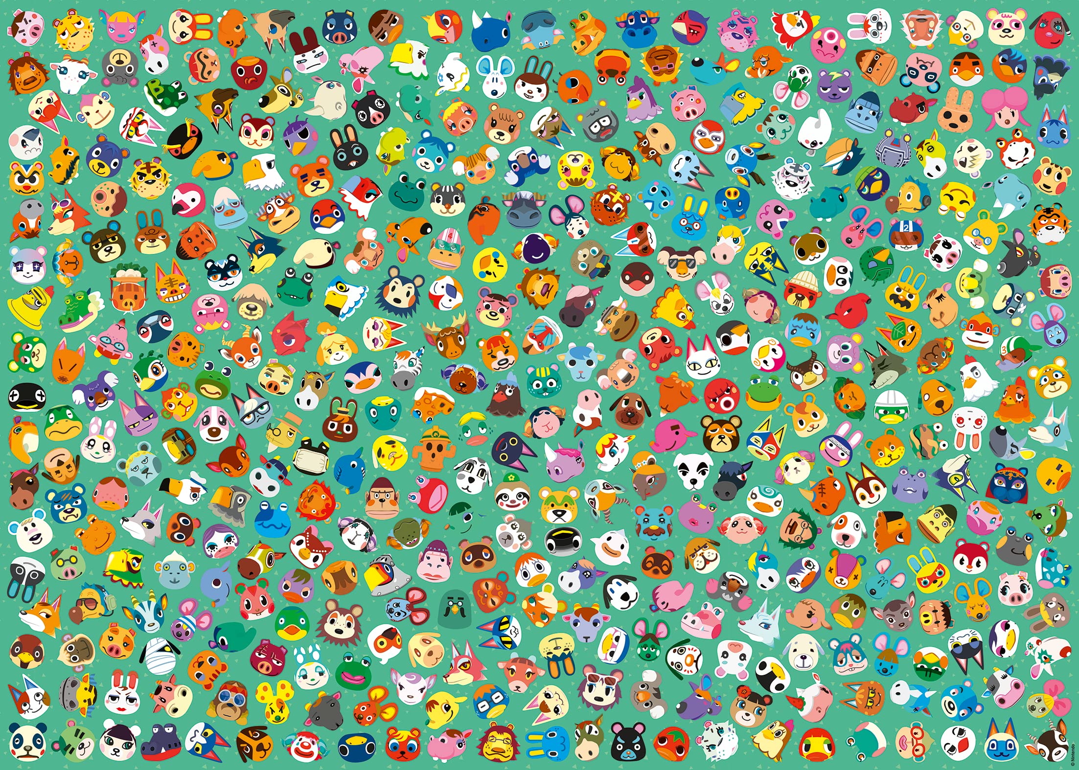 Ravensburger Animal Crossing 1000-piece puzzle close-up view for collaborative sessions.