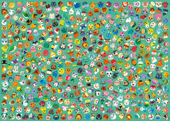 Ravensburger Animal Crossing 1000-piece puzzle close-up view for collaborative sessions.