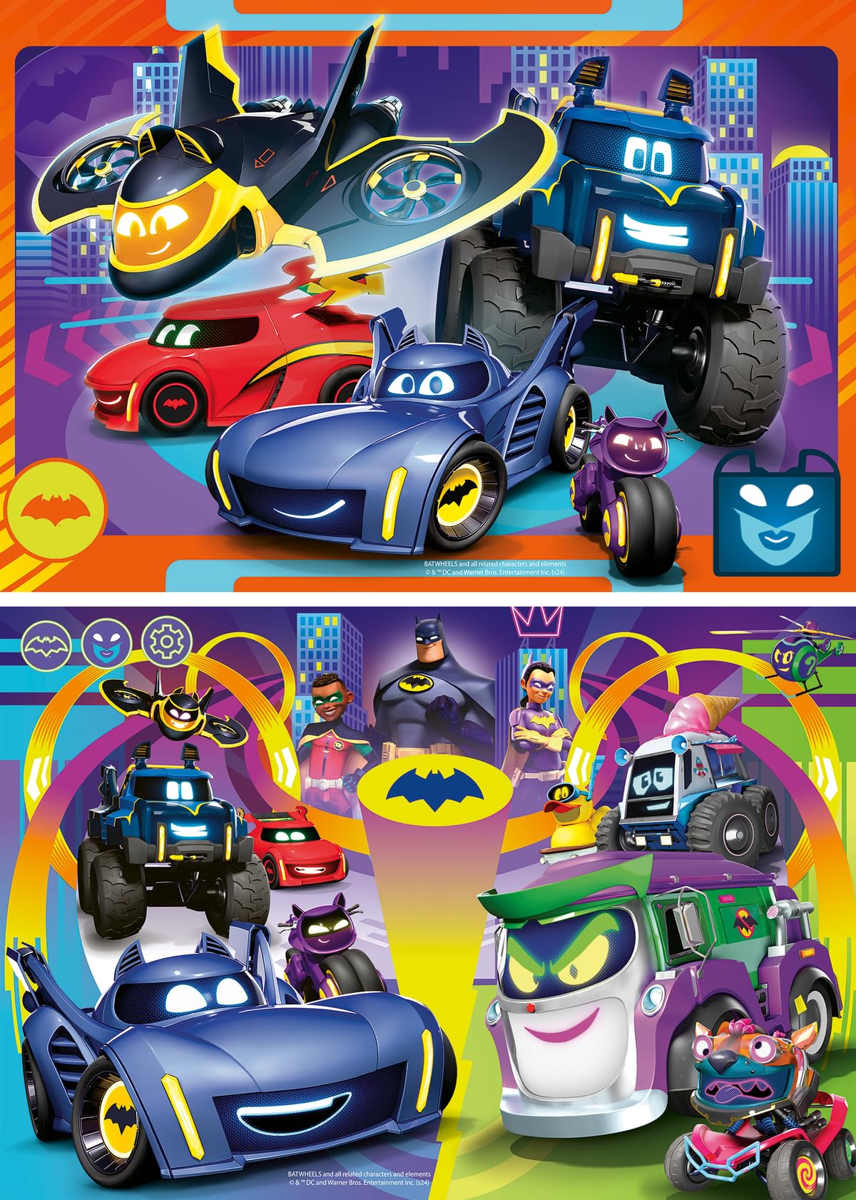 Ravensburger Batwheels puzzle pieces for kids, durable and easy to handle.