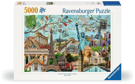 Ravensburger Big City Collage skylines—the iconic city views for travel fans.