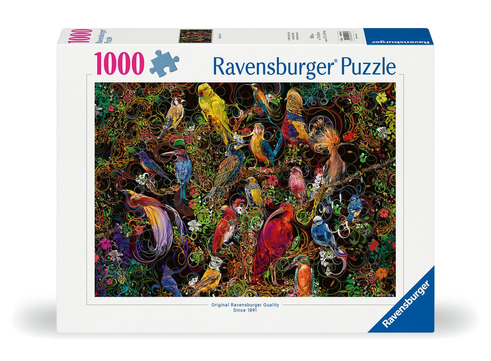 Ravensburger Birds of Art puzzle interlocking detail ensuring secure, seamless puzzling
