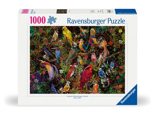 Ravensburger Birds of Art puzzle interlocking detail ensuring secure, seamless puzzling