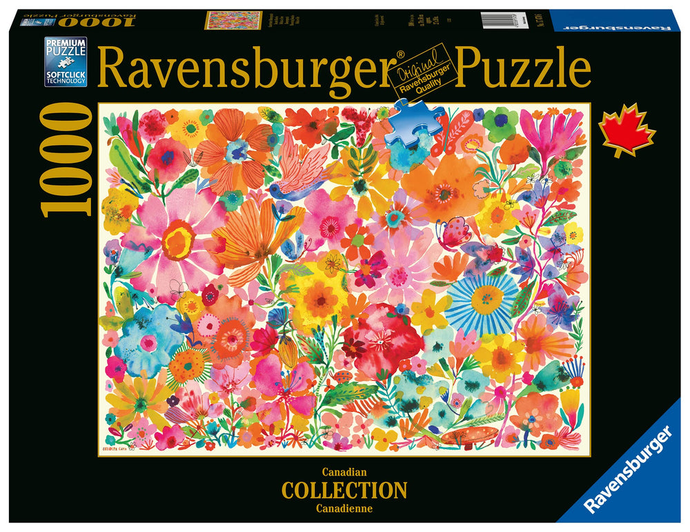 Ravensburger Blossoming Beauties pieces closeup showing precise interlocks