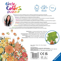 Ravensburger Circle of Colors: Flowers artwork emphasizing bold palette perfect for family fun.