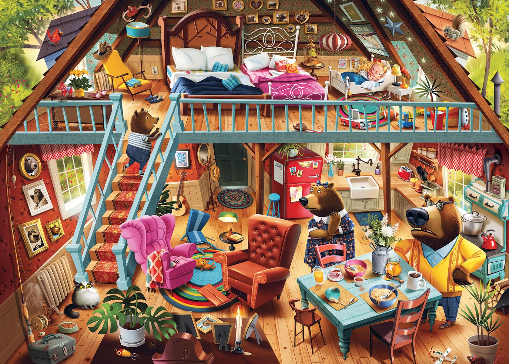Ravensburger Dean MacAdam Goldilocks gets caught scene for relaxing solo puzzling sessions