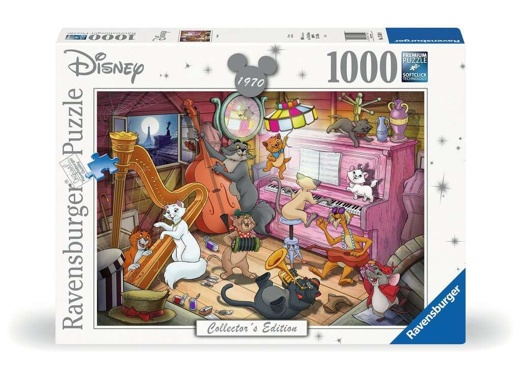 Ravensburger Disney Aristocats 1000-piece puzzle laid out for a relaxing evening