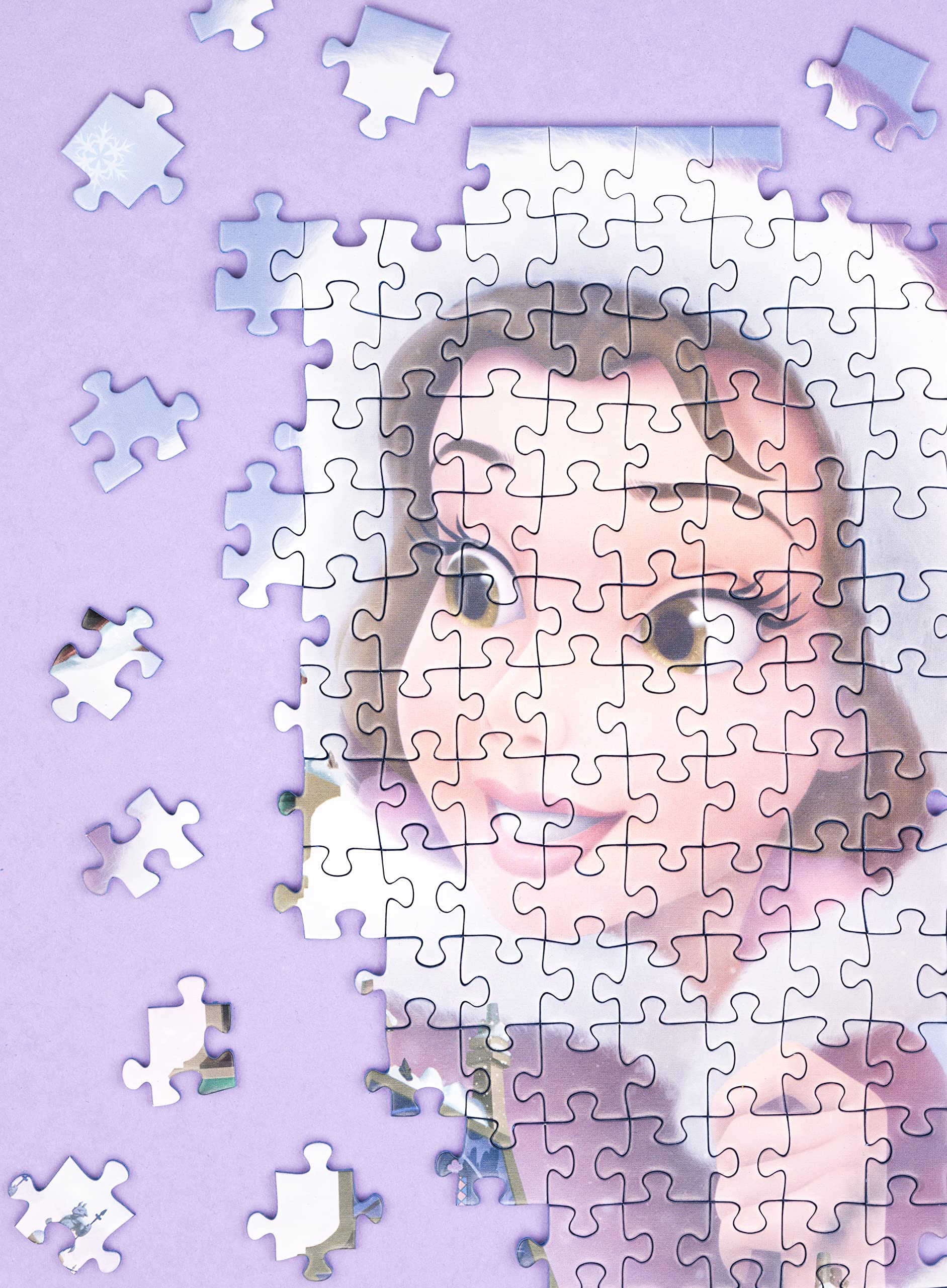Ravensburger Disney Castle Belle artwork detail in vibrant, crisp colors.