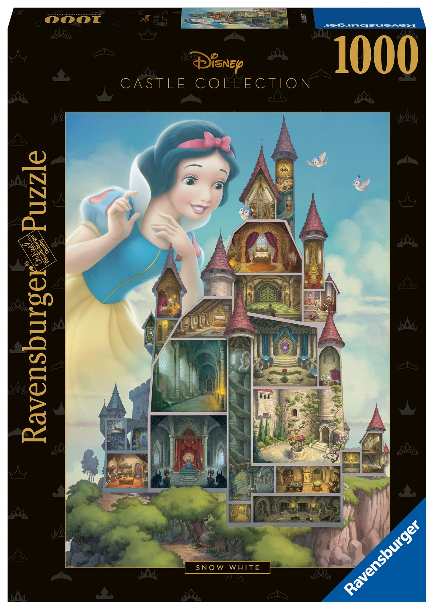 Ravensburger Snow White puzzle close-up of detailed artwork for focused assembling