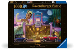 Ravensburger Disney Castles Tiana princess-tiana-portrait highlights character detail for mindful puzzling.