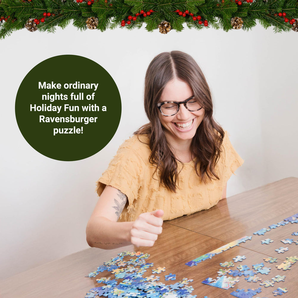 Ravensburger Disney Christmas 1000-piece puzzle family-night activity for screen-free bonding