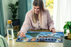 Ravensburger Disney Frozen 1000-piece puzzle with soft-click assembly guidance for a satisfying set.