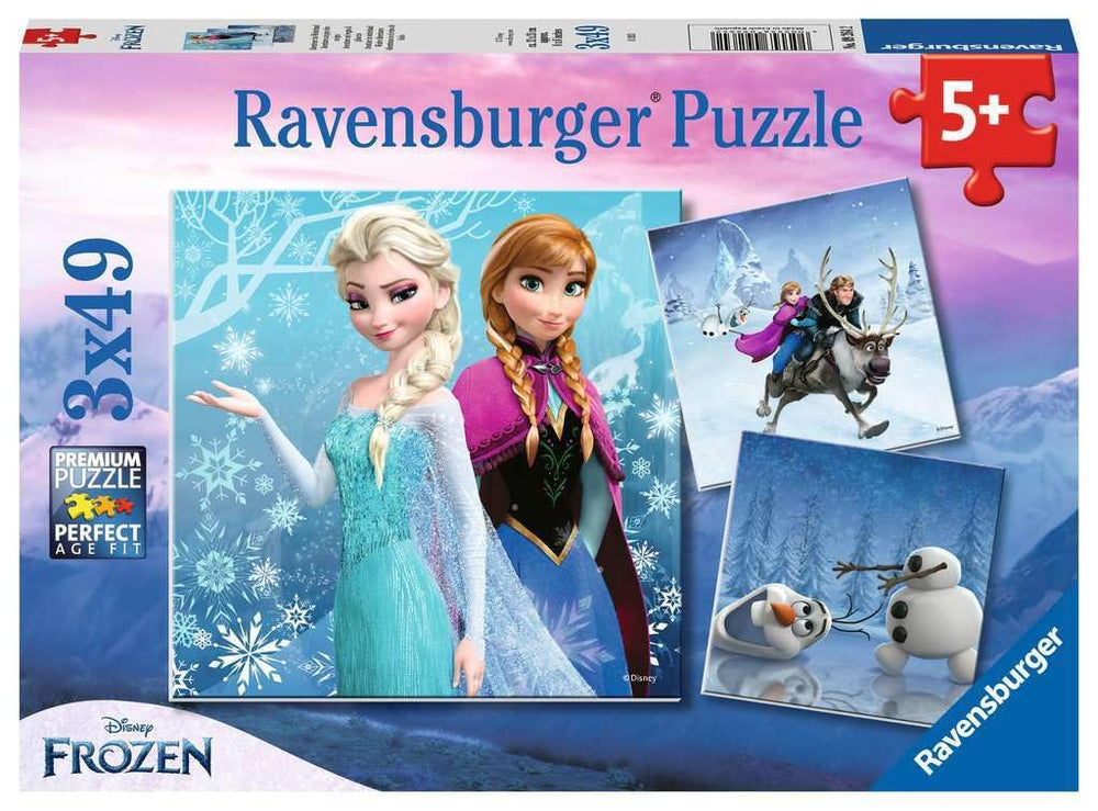Ravensburger Disney Frozen Winter Adventures puzzle with unique piece design enhances focus during play