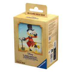 Ravensburger Disney Lorcana deck box featuring Scrooge McDuck protects up to 80 sleeved cards