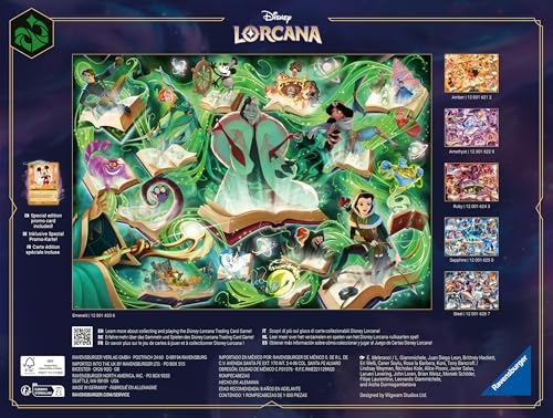 Ravensburger Disney Lorcana emerald glimmers interlock—perfect fit for puzzle enthusiasts.