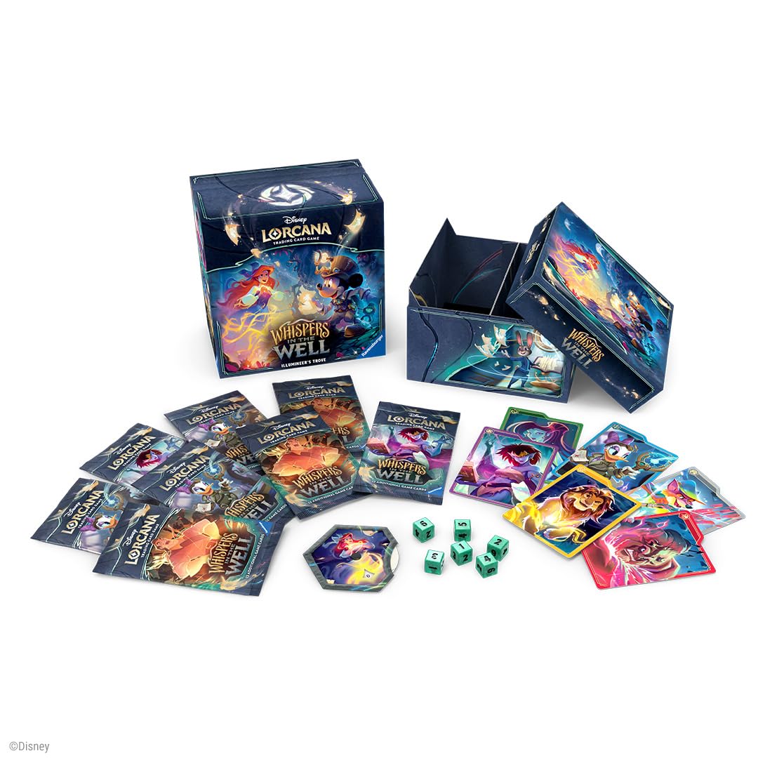 Ravensburger Illumineer’s Trove storage box safely protects and displays Disney Lorcana cards.