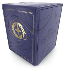 Ravensburger Disney Lorcana deck box magnetic closure keeps contents secure in transit.
