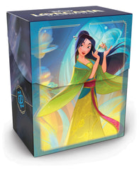 Ravensburger Mulan deck box front view protecting up to 80 sleeved cards for on-the-go play