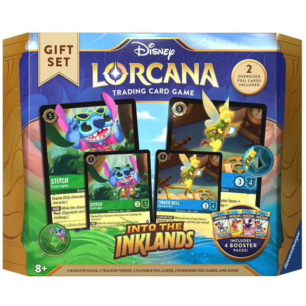 Ravensburger Disney Lorcana oversized foil cards enable strategic plays.