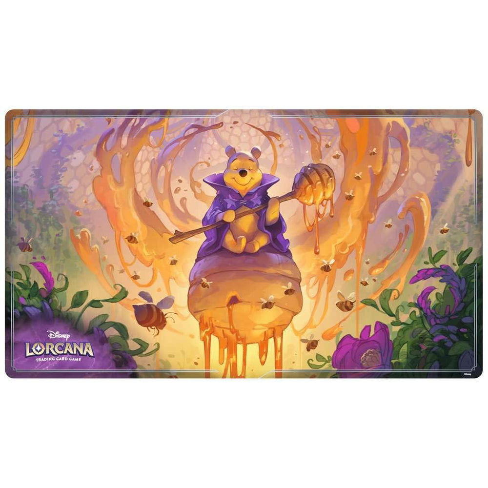 Ravensburger Disney Lorcana playmat doubles as desk mat or mouse pad.