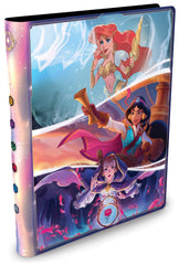 Inside pages of the portfolio with card slots for organized storage