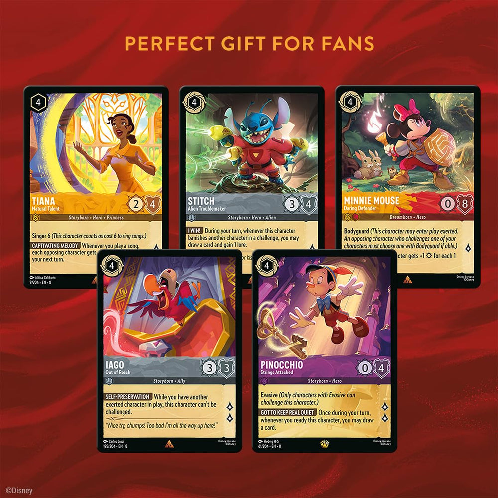Assorted Lorcana cards spread showing variety for collection upgrade