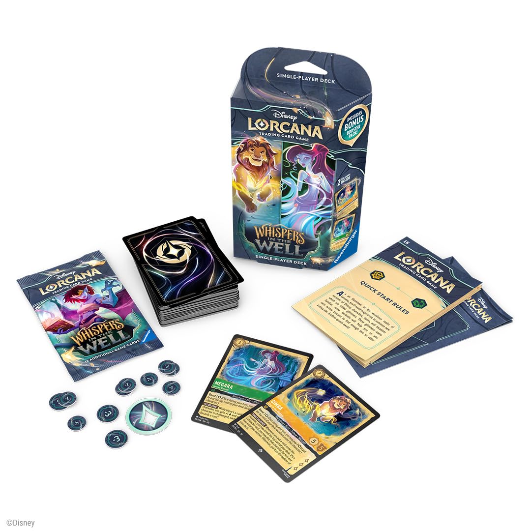 Ravensburger Disney Lorcana Amber & Emerald deck front for quick start