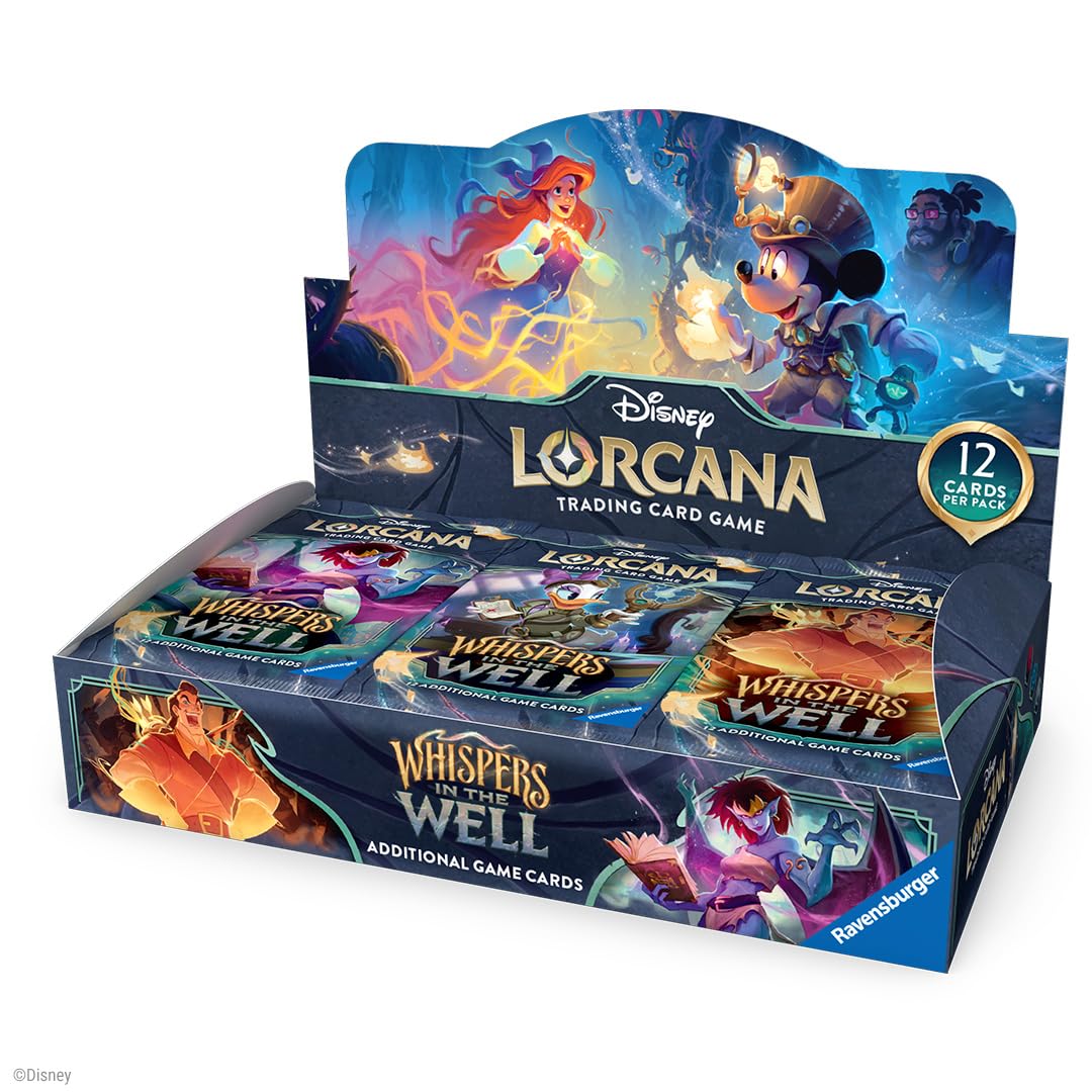 Ravensburger Disney Lorcana booster box display with 24 packs for collectors