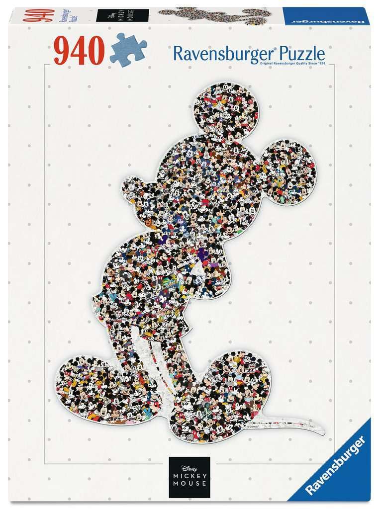 Ravensburger Mickey-shaped puzzle with 945 pieces for a challenging family activity