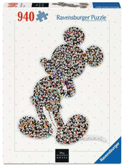 Ravensburger Mickey-shaped puzzle with 945 pieces for a challenging family activity