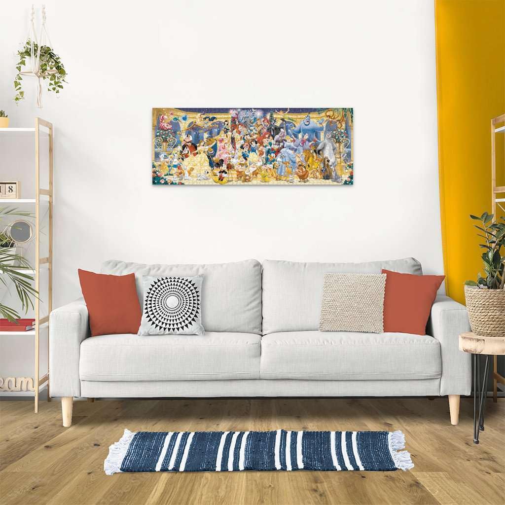Ravensburger Disney Panoramic unboxed in a cozy room for rainy-day fun