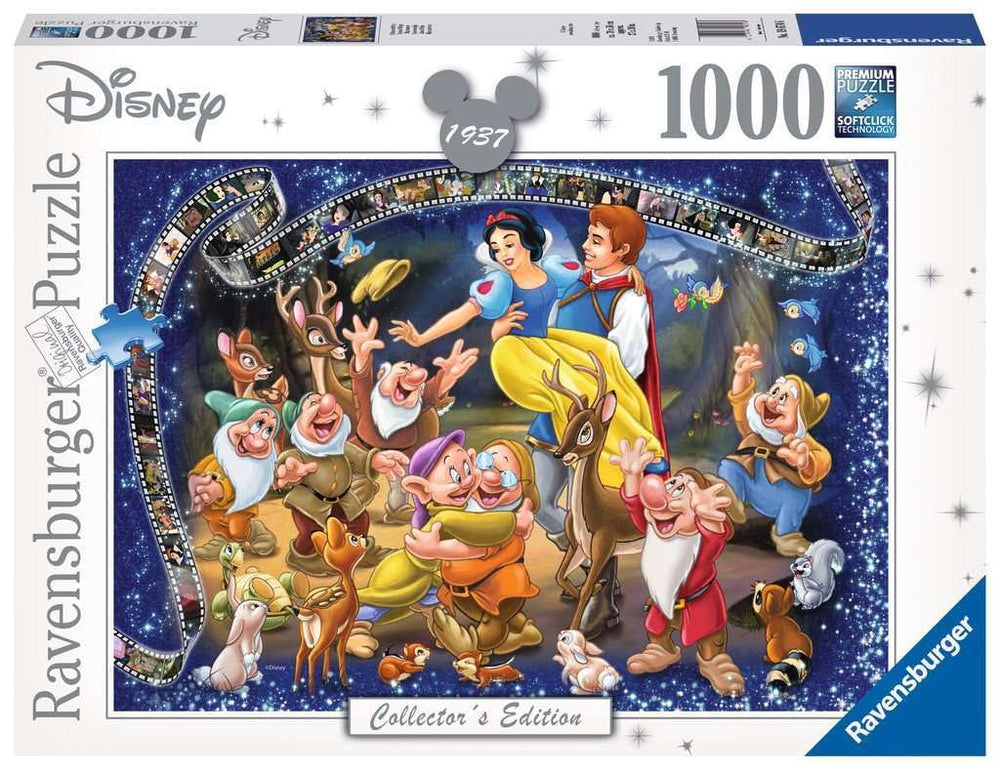 Ravensburger Disney Snow White puzzle box art showing a classic scene for collectors