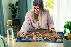 Ravensburger edge detail demonstrating glare-free finish for comfortable viewing