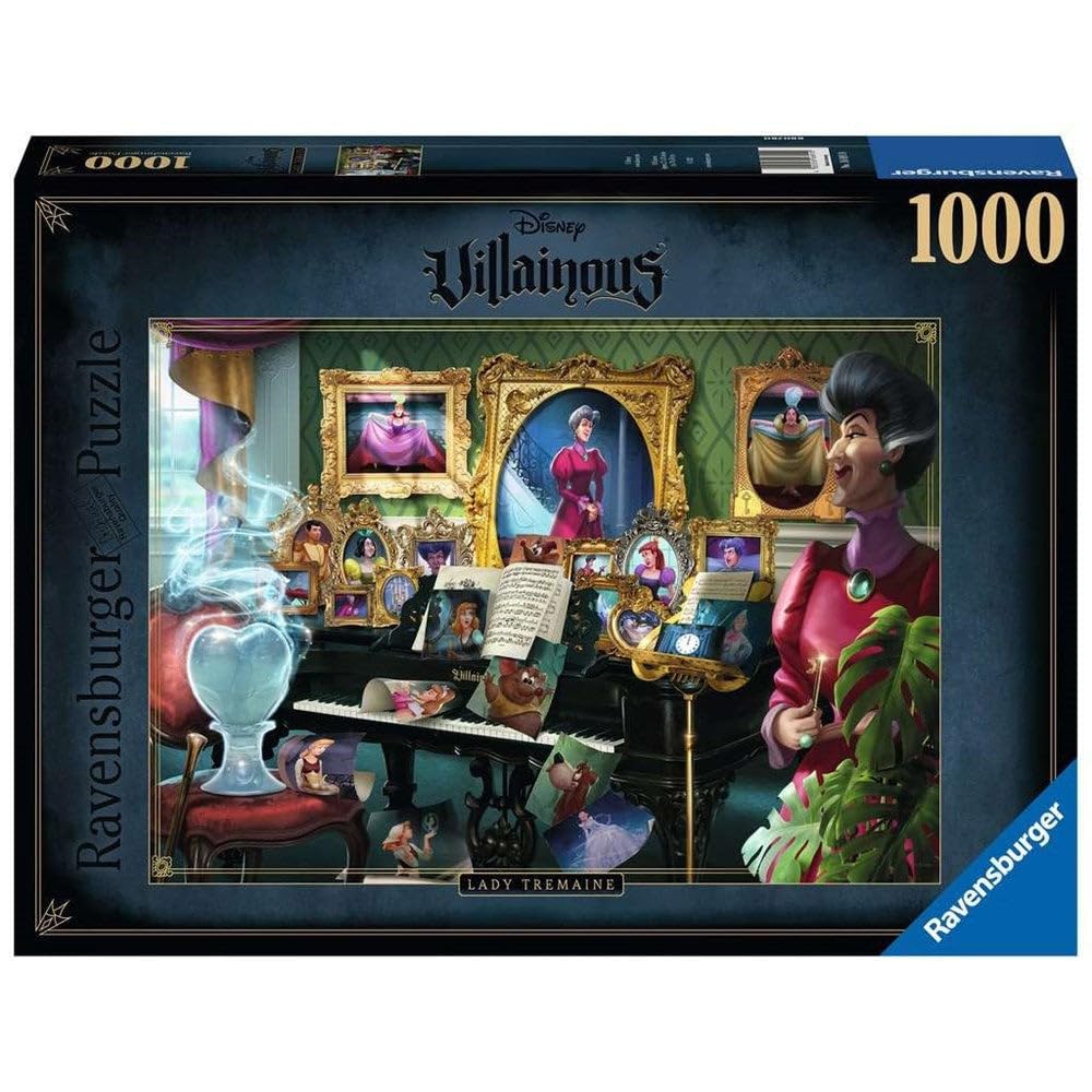 Ravensburger Lady Tremaine puzzle front view for immersive, high-quality puzzling with vibrant imagery.