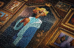 Ravensburger Prince John puzzle pieces arranged for quick assembly