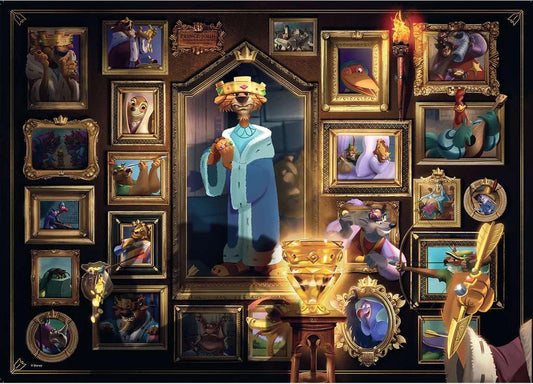 Ravensburger Disney Villainous Prince John image with scenes from the story
