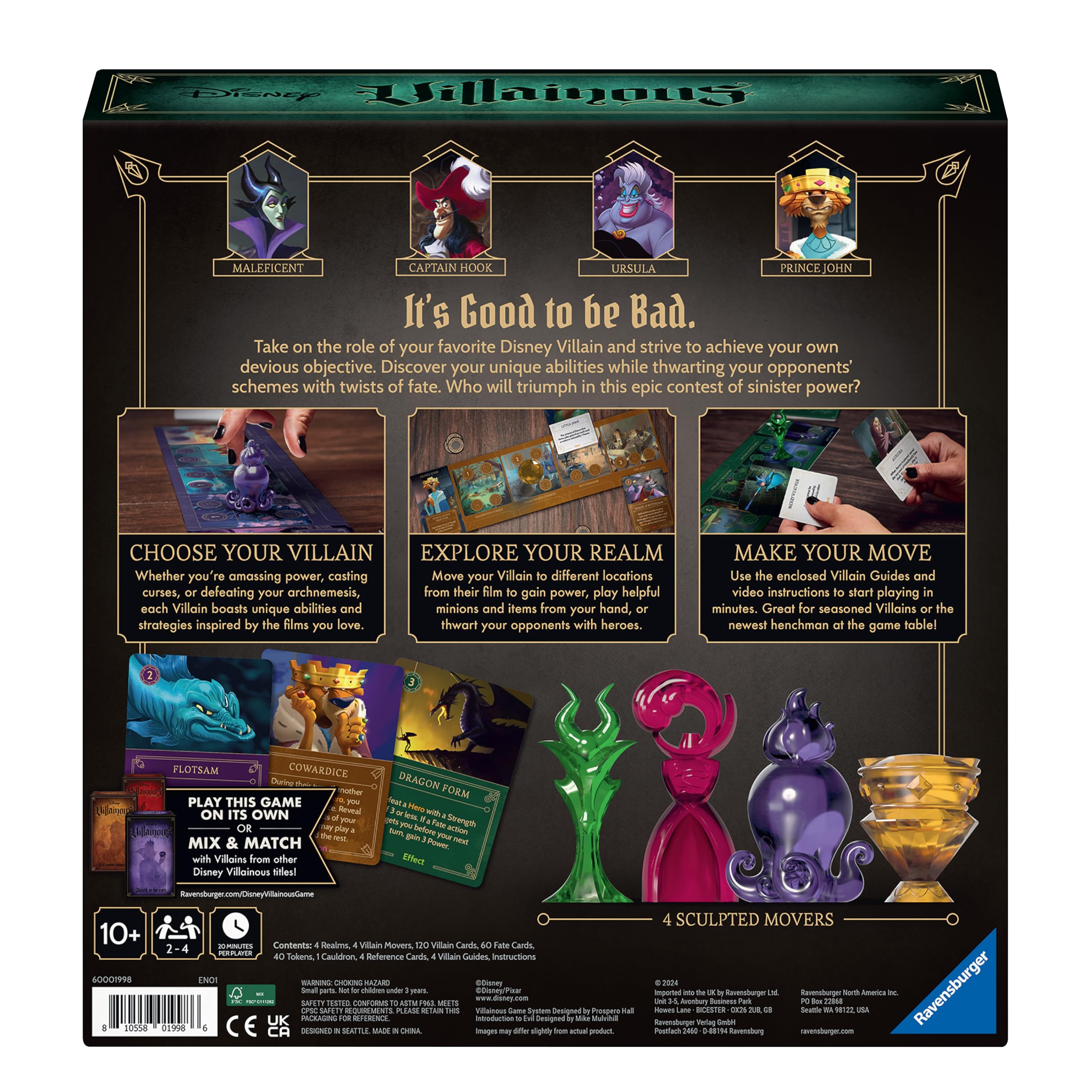 Ravensburger Disney Villainous Prince John card features unique abilities