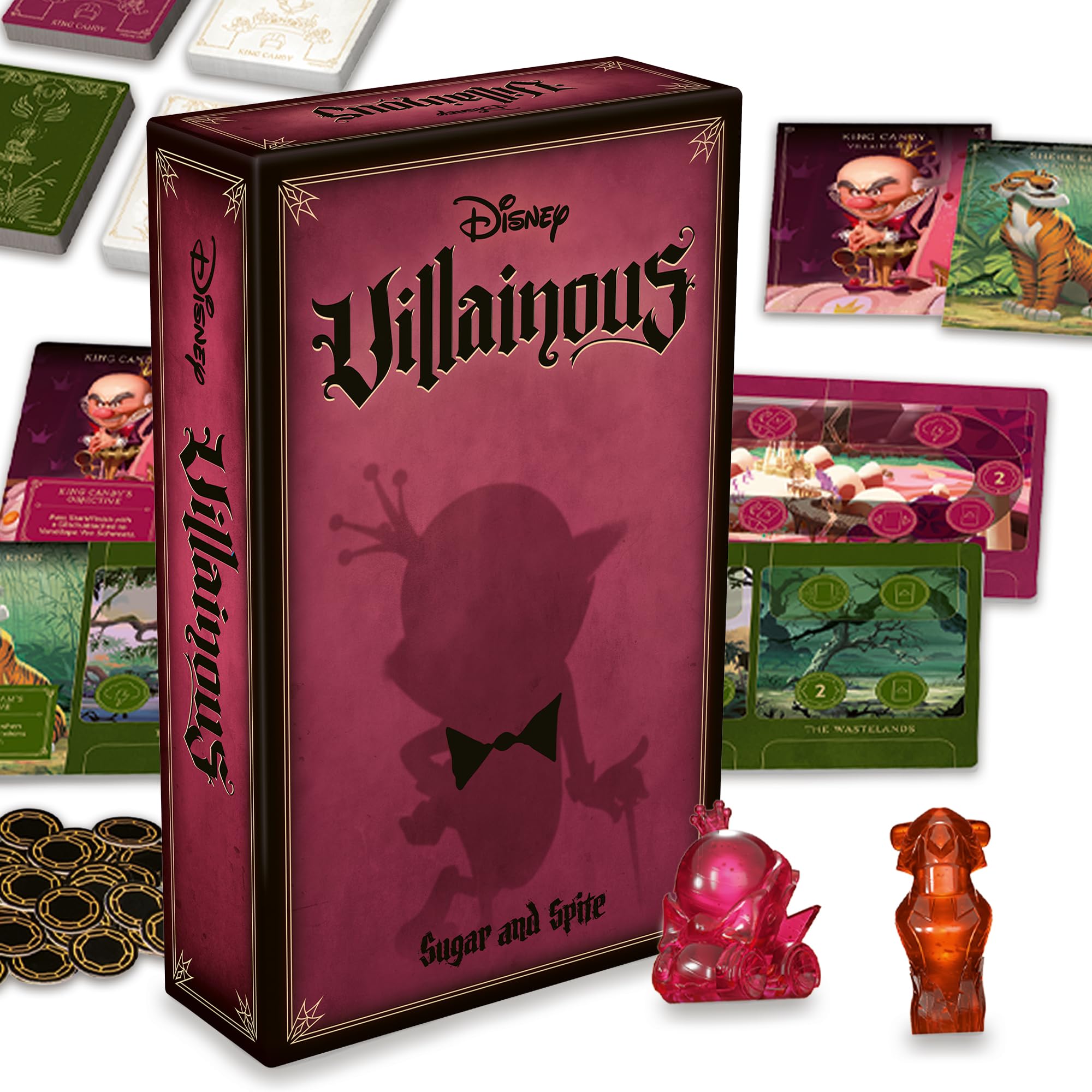 Ravensburger Disney Villainous Sugar & Spite King Candy token for strategic power plays.