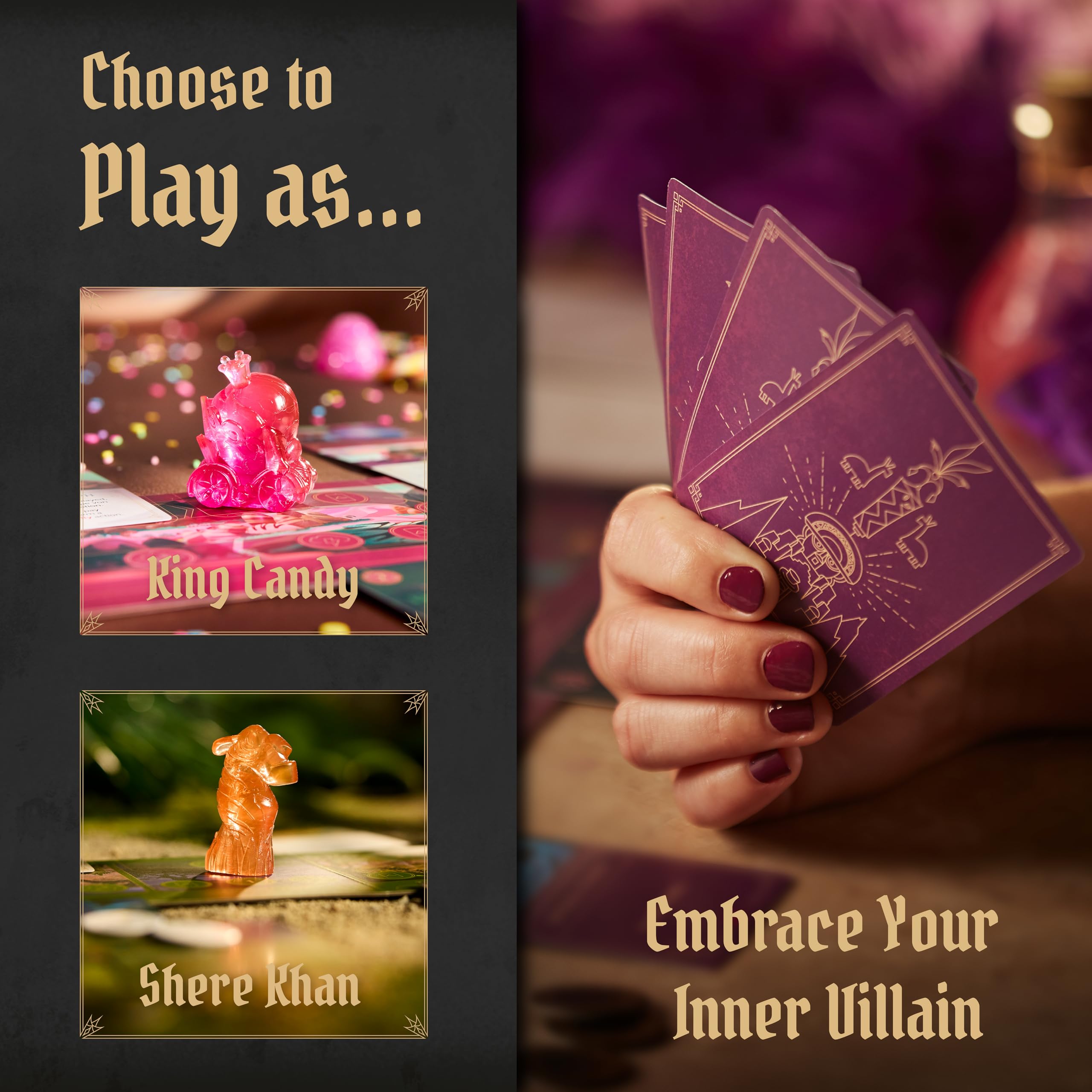 Ravensburger Disney Villainous Sugar & Spite Shere Khan token boosts villain control opportunities.