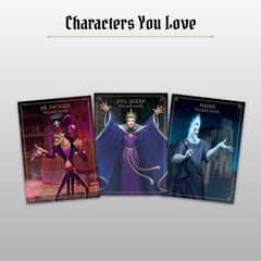 Ravensburger Disney Villainous Wicked to the Core character cards feature iconic villains for strategy