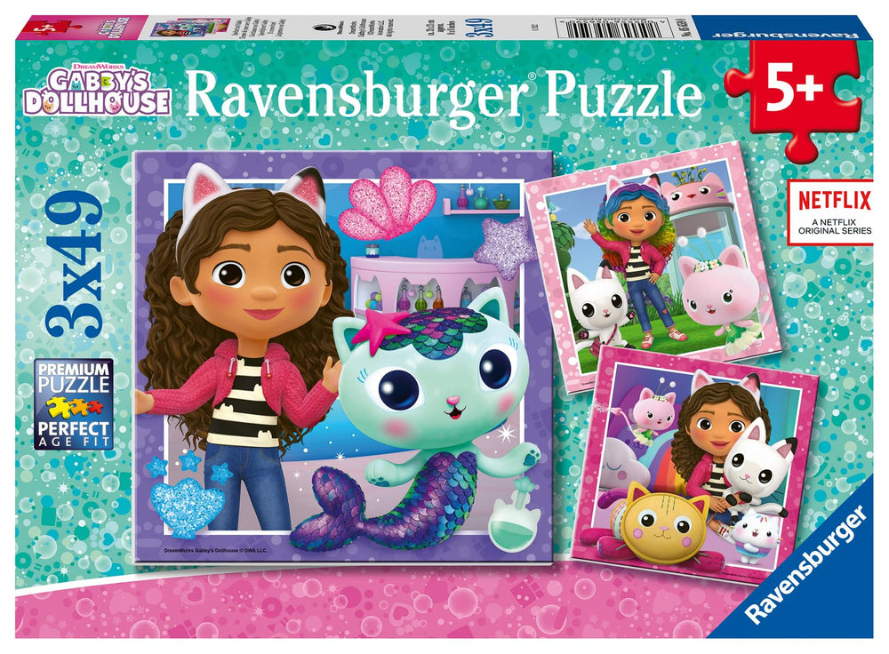 Ravensburger Gabby's Dollhouse room puzzle ensemble supports focused play and family bonding.