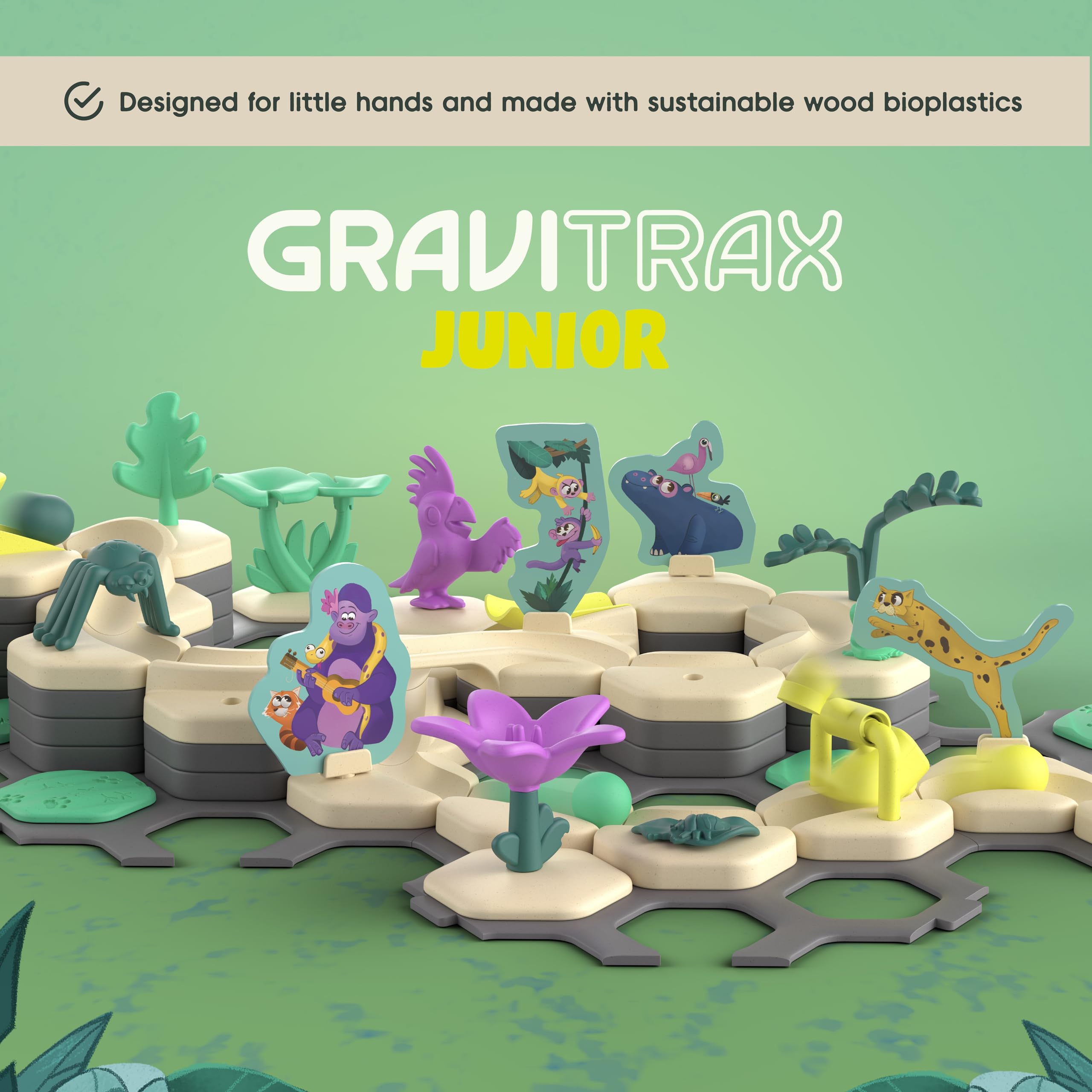 Ravensburger GraviTrax Junior animal figurines spark storytelling and exploration.