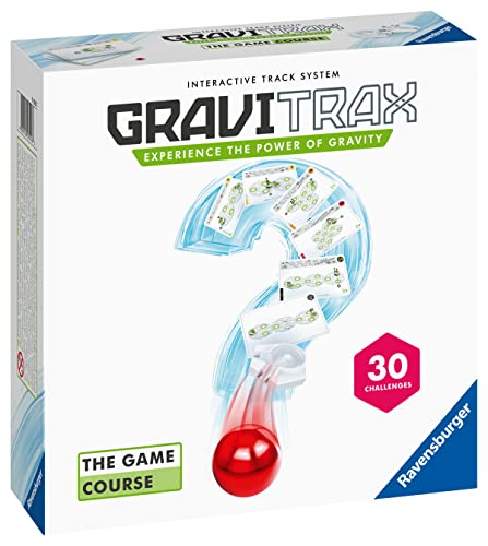 Ravensburger GraviTrax task-cards present 30 challenges to spark creativity and strategy.