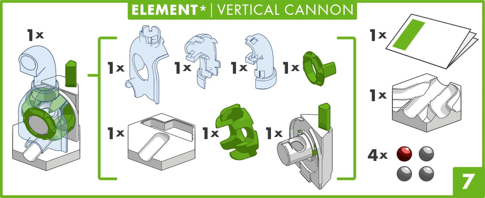 Ravensburger GraviTrax Vertical Cannon compatibility with starter sets for expanded play.