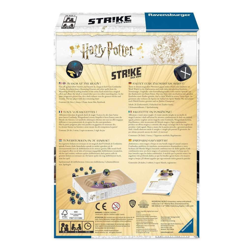 Ravensburger Harry Potter Strike 26 dice set ready for gameplay